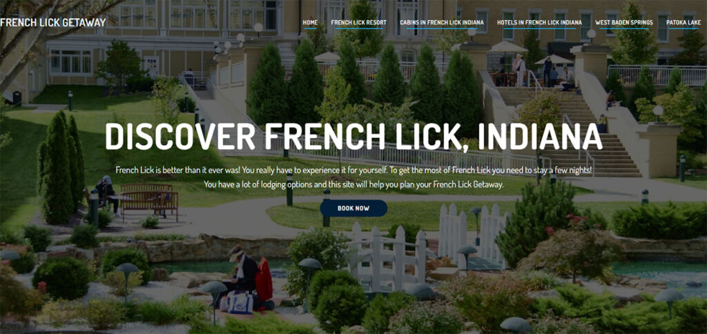 FrenchLickGetaway.com screenshot